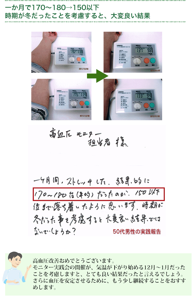 1分ねころぶ即効高血圧下げるDVDお客様の声06