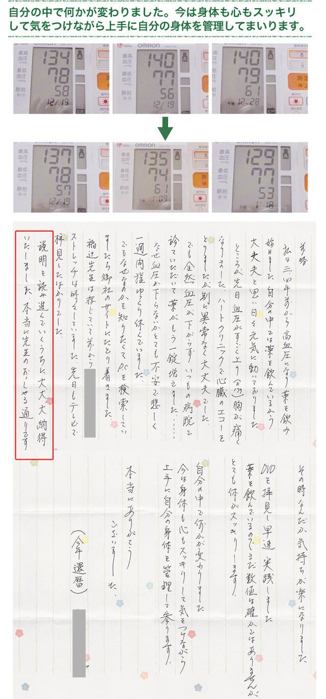 1分ねころぶ即効高血圧下げるDVDお客様の声21